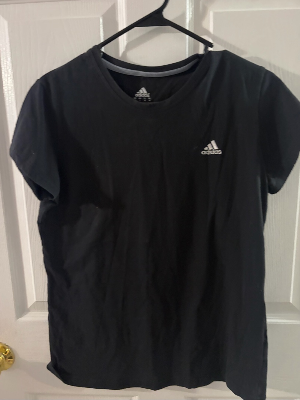 adidas Black Short Sleeve Logo Crew T-Shirt